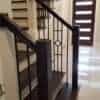 Staircase with 16.2.1-T plain square bar Aalto balusters, 44 in tall x 1/2 in square