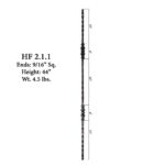 2.1.1 Double  Knuckle Tuscan Square Hammered Iron Baluster - Image 2