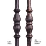2.1.7 Double Knuckle Tuscan Round Hammered Iron Baluster - Image 3