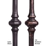 2.1.9 Single Knuckle Tuscan Round Hammered Iron Baluster - Image 3