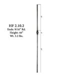 2.10.2 Single Sphere Tuscan Round Hammered Iron Baluster - Image 2