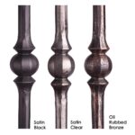 2.10.2 Single Sphere Tuscan Round Hammered Iron Baluster - Image 3