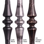 1.1.21 Small Tapered Knuckle Tuscan Round Hammered Iron Newel - Image 3