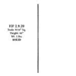 2.9.20 Plain Square Tuscan Square Hammered Iron Baluster - Image 2