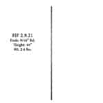 2.9.21 Round Forged Tuscan Round Hammered Iron Baluster - Image 2