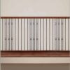 Staircase with 16.6.1 double bar Aalto balusters, 44 in tall x 1/2 in square
