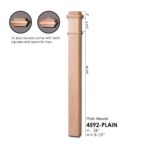 4592-Plain Box Wooden Newel - 3-1/2" Sq. x 56" H. - Image 2
