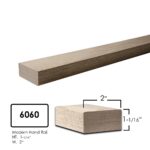 6060 Slim Modern Wood Handrail - White Oak - Image 2