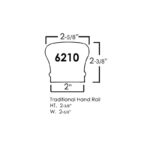 WO-6210-E-IS Straight Handrail – White Oak Wood Handrail - Image 3