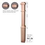 961-56 Plain Box Newel - 4-1/2" Sq. x 56" Wooden - Image 2