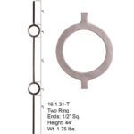 16.1.31-T Double Ring Aalto Baluster - 44" H. x 1/2" Sq. - Image 2