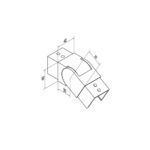Square Glass Cap Rail Adjustable Angle Fitting Down - Image 2