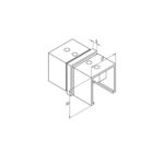 Square Glass Cap Rail Inline Splice Coupler - Image 2