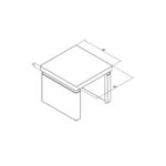 Square Glass Cap Rail End Cap - Image 2