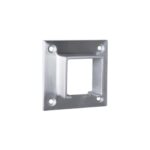 Square Glass Cap Rail Wall Mount Flange - Image 4