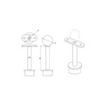 42.4 mm Post Handrail Support – Level - Image 2