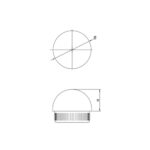 Round End Cap for 42.4 mm Round Rail - Image 2