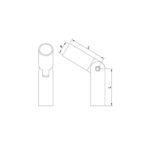 12 mm Round Bar Adjustable Round Bar Connector - Image 2