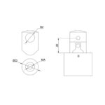 12 mm Round Bar Infill Holder – Fits Flat Newel - Image 2
