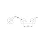 12 mm Round Bar Cross Holder - Image 2