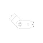 12 mm Round Bar Inline Holder for Flat Mount - Image 2
