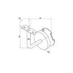 Wall Handrail Support Bracket for 42.4 mm Round Rail - Image 2