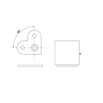90 Degree Flat Rail Saddle for Handrail Bracket - Image 2