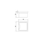 Flat End Cap for Square Rail – 40 x 40 x 2 mm - Image 2