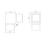 90 Degree Fitting for Square Rail – 40 x 40 x 2 mm - Image 2