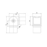 Adjustable Fitting for Square Rail – 40 x 40 x 2 mm - Image 2