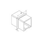 Inline Connector for Square Rail – 40 x 40 x 2 mm - Image 2