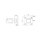 Adjustable Wall Mount for Square Handrail – 40 x 40 x 2 mm - Image 2