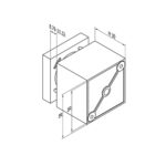 Square Glass Standoff – Fits 8.76 to 21.52 mm glass - Image 2