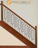 16.6.5 Triple Rectangle Aalto Baluster - 44" H. x 1/2" Sq. - Image 4
