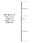 16.1.1-T-IS Single Twist Hollow Baluster - 44" H. x 1/2" Sq. - Economy - Image 2