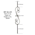 16.1.25 Large Spiral Scroll Iron Baluster Versatile - Image 2