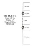 16.1.4-T Double Basket Hollow Iron Baluster - Image 2