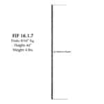 16.1.7 Plain Square Gothic Hammered Baluster - 44" H. x 9/16" Sq. - Image 2