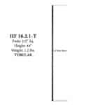 16.2.1-T Plain Square Bar Aalto Baluster - 44" H. x 1/2" Sq. - Image 2