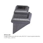16.3.28 Angled Base Shoe for 9/16" Tuscan Sq. Iron Balusters - Image 2