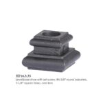 16.3.35 Level Base Shoe for 5/8" Rd. Iron Balusters - Image 2