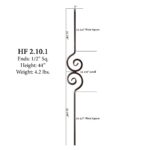 2.10.1 Double Spiral Iron Baluster Versatile - Image 2