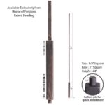 Foundation Iron Baluster - Oil Rubbed Bronze - 1/2" Sq. with 1" Sq. Base - Image 2
