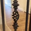 Close-up of a 16.1.45 single basket iron baluster