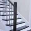 Staircase with 4000 blank newel, 3-1/4 in square x 54 in tall
