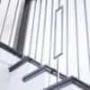 Staircase with 4000 blank newel, 3-1/4 in square x 54 in tall