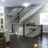 Staircase with 4000 blank newel, 3-1/4 in square x 54 in tall