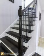 RO-4042-IS Mushroom Top Newel Post – Red Oak - Image 3