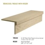 48-60" Modern RetroFit Tread Kit with Riser - Red Oak - Image 2