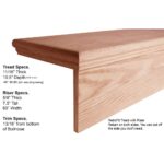 48-60" RetroFit Return Tread Kit with Riser - Red Oak - Image 2